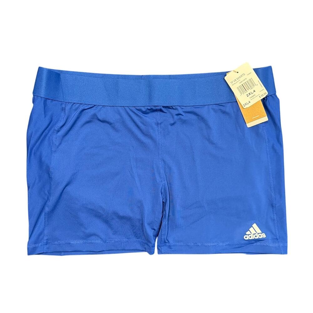 NWT adidas Techfit Volleyball Compression Shorts, Royal Blue, Women's 2XL